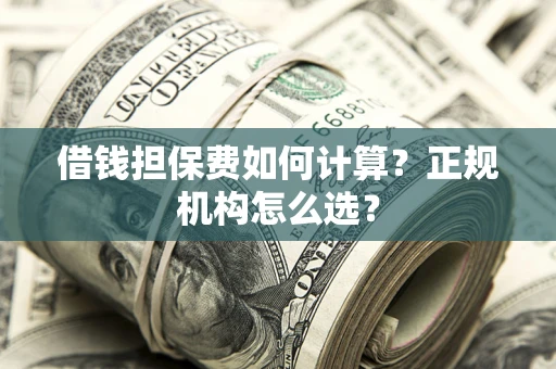 武汉借钱担保费如何计算？正规机构怎么选？