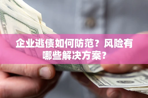 武汉企业逃债如何防范？风险有哪些解决方案？