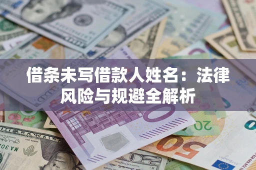武汉借条未写借款人姓名：法律风险与规避全解析