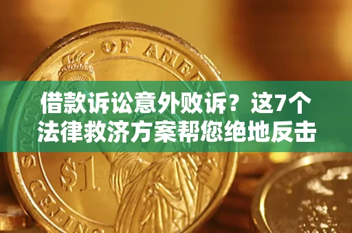 武汉借款诉讼意外败诉？这7个法律救济方案帮您绝地反击！