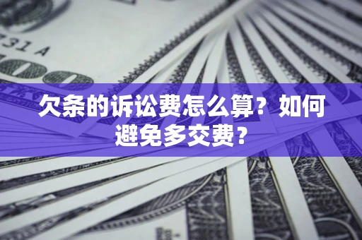 武汉欠条的诉讼费怎么算？如何避免多交费？