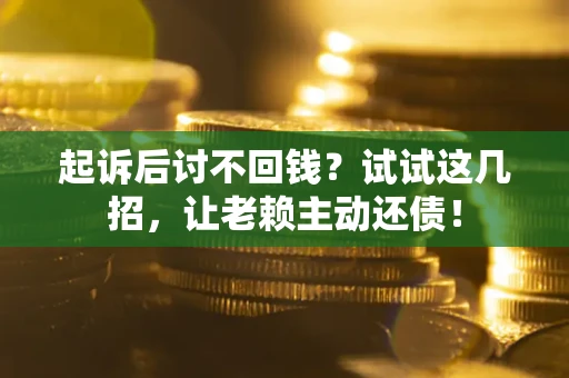 武汉起诉后讨不回钱？试试这几招，让老赖主动还债！