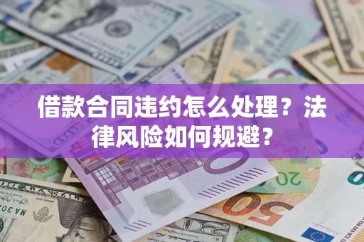 武汉借款合同违约怎么处理？法律风险如何规避？